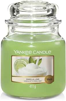 YANKEE CANDLE JAR VANILLA LIME 368G Candela profumata Yankee Candle Vanilla Lime in giara media Signature (368 g). Fragranza che unisce note dolci di vaniglia a toni freschi di lime,...