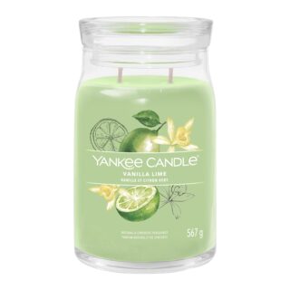 Candela profumata Yankee Candle Vanilla Lime in giara grande Signature da 567 g. Fragranza che unisce note agrumate di lime e scorza di limone a...