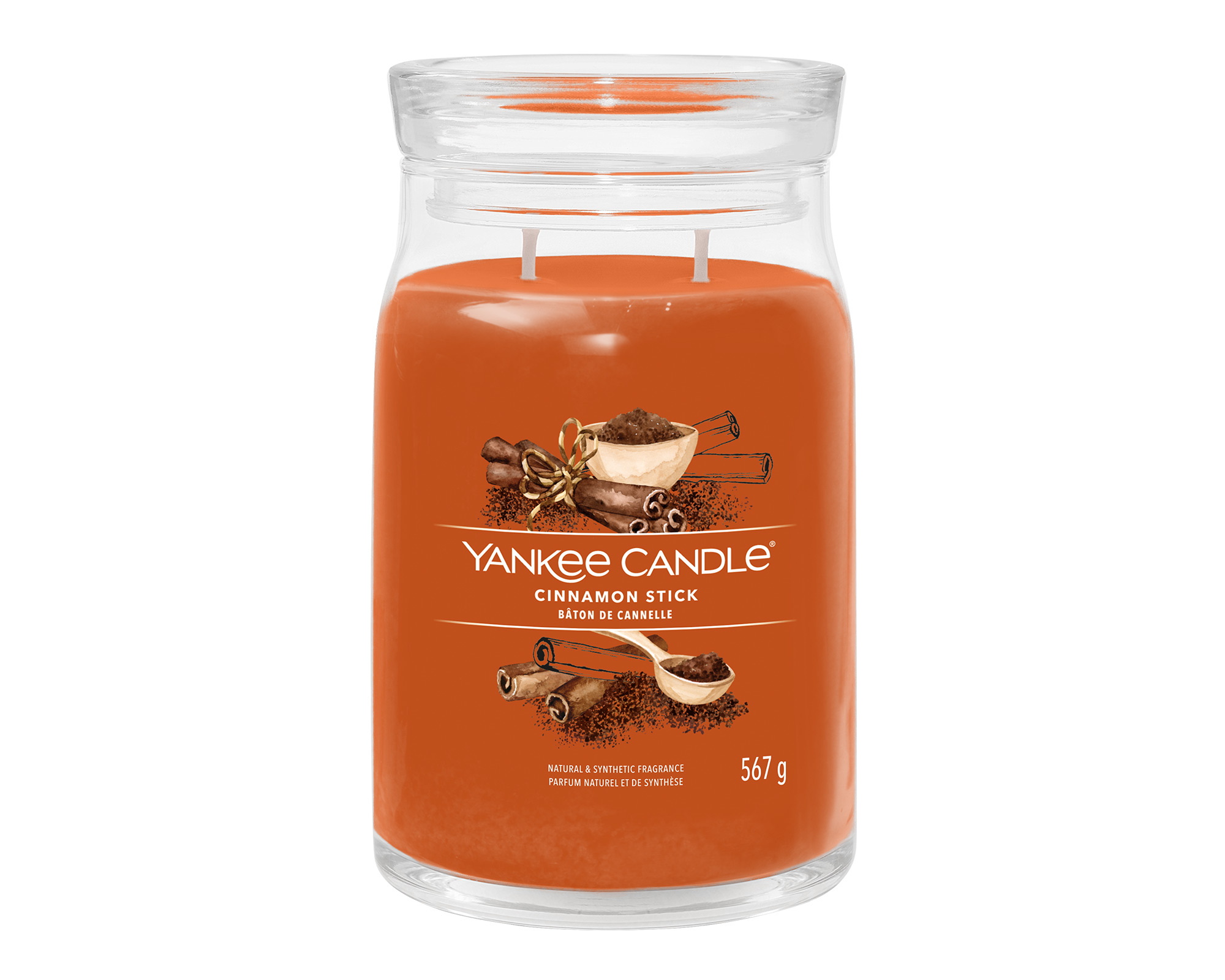 YANKEE CANDLE JAR CINNAMON STICK 567G Candela profumata Signature in giara da 567 g con doppio stoppino, fragranza caldo-speziata di cannella e chiodi di garofano. Ideale per creare...