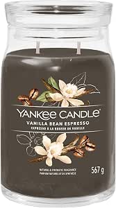 Candela profumata Yankee Candle Vanilla Bean Espresso in giara media (368 g). Fragranza cremosa di caffè espresso e vaniglia, doppio stoppino per...