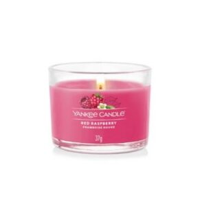 Candela votiva in vetro Yankee Candle Red Raspberry da 37 g: fragranza di lamponi maturi con note agrumate e dolci. Formato compatto ideale per...