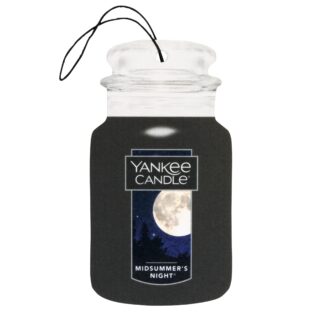 Set da 3 profumatori Car Jar Yankee Candle, fragranza Midsummer's Night: miscela maschile di muschio, patchouli, salvia e legno. Ideale per...