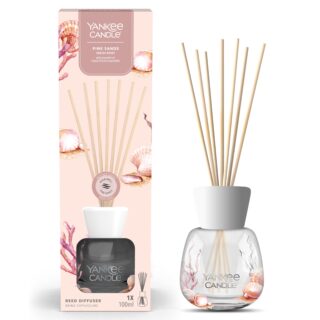 Diffusore a bastoncini Yankee Candle Pink Sands da 100 ml: fragranza ispirata a un'isola esotica con note agrumate e di vaniglia speziata. Starter...
