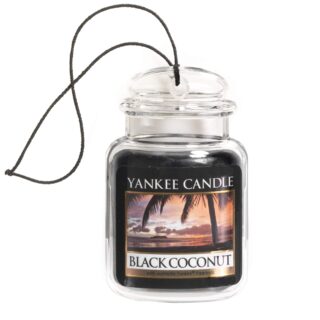 Profumatore pendente per auto Yankee Candle Car Jar® Ultimate nella fragranza Black Coconut. Aroma tropicale di ananas e cocco; durata fino a 30...