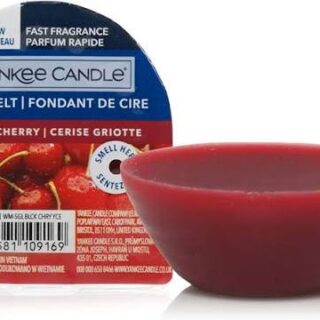 Wax melt Black Cherry da 22 g di Yankee Candle: fragranza fruttata di ciliegia e mandorla. Formato per bruciatori elettrici e non, profumazione fino...