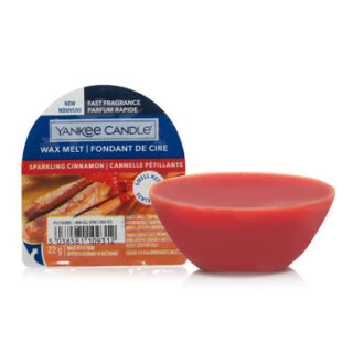 Cialda di cera profumata Yankee Candle Sparkling Cinnamon, fragranza calda e speziata con cannella, chiodo di garofano e cedro. Ideale per...
