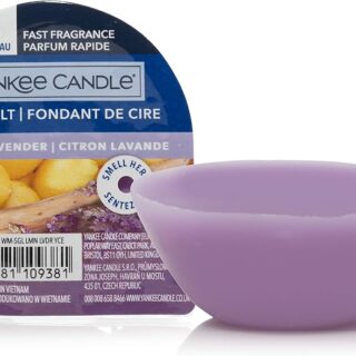 Wax melt singolo Yankee Candle Lemon Lavender da 22 g: fragranza fresca di limone e lavanda che rilascia profumo fino a 8 ore. Adatto per wax warmer...