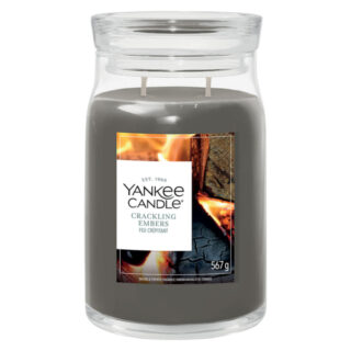 Candela profumata Yankee Candle Crackling Embers in Small Jar (110 g) della linea Signature: profumo caldo e legnoso con note speziate. Durata...