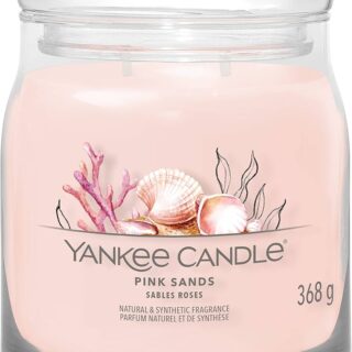 Candela profumata Pink Sands in giara media Signature da 368 g. Fragranza esotica con agrumi, melone e note calde di vaniglia; blend di cera premium...
