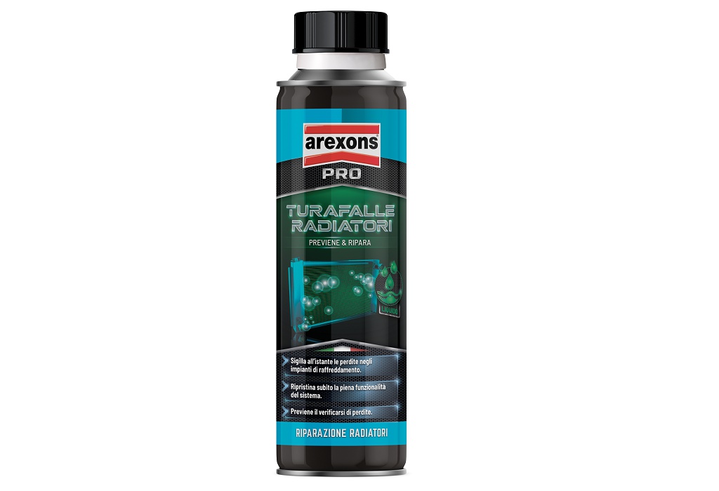 AREXONS TURAFALLE LIQUIDO RADIATORI 300ml Sigillante liquido monodose per riparazioni rapide di perdite nei circuiti di raffreddamento. Compatibile con tutti gli anticongelanti e sicuro su...