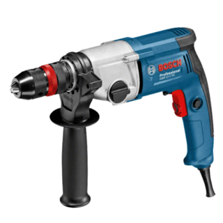 Trapano elettrico professionale a filo 750 W, 2 velocità con preselezione giri e mandrino autoserrante di precisione. Ideale per forature di...