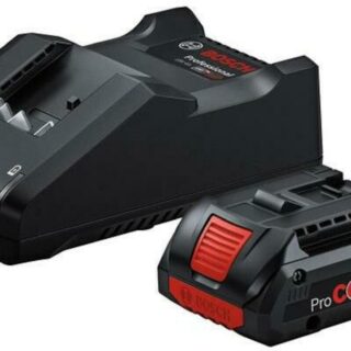 Kit Bosch Professional con batteria ProCORE18V 4,0 Ah (celle 21700, COOLPACK 2.0) e caricabatteria rapido GAL 18V-40: ricarica all'80% in circa 48...