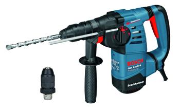 BOSCH GBH 3-28 DFR MARTELLO PERFORATORE Martello perforatore elettrico Bosch GBH 3-28 DFR 800 W con sistema DFR per cambio rapido tra mandrino SDS-Plus e mandrino autoserrante 13 mm. Ideale...