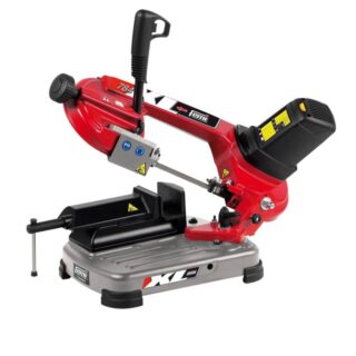 Segatrice a nastro portatile per tagli su tubi, barre e profilati in metallo fino a Ø 120 mm. Motore 1200 W con regolazione elettronica della...