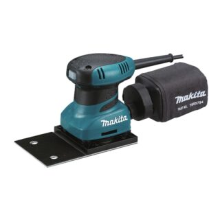 Levigatrice orbitale con pattino rettangolare in alluminio, 200 W e orbita 1,5 mm, progettata per finiture su persiane, infissi e superfici con...