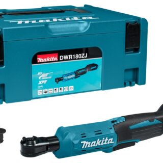Chiave a cricchetto compatta 18 V (piattaforma LXT) con coppia max 47,5 Nm, attacchi 3/8" e 1/4" e LED integrato. Corpo macchina fornito in valigetta...