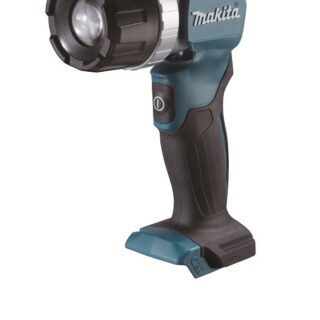 Torcia LED compatta per batterie Makita 10,8/12 V CXT: fascio regolabile, testa inclinabile e lunga autonomia con batteria 4,0 Ah. Venduta in...