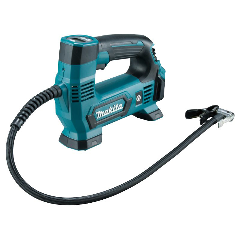 MAKITA COMPRESSORE ARIA PORTATILE MP100DZ 12V CXT Inflatore portatile 12V CXT per gonfiare pneumatici, palloni e gonfiabili. Compatto, con display pressione ad alta visibilità, funzione auto-stop e...