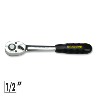 Cricchetto reversibile 1/2" con sgancio rapido in acciaio chrome-vanadium e finitura cromata. Progettato per uso professionale e hobbistico con...