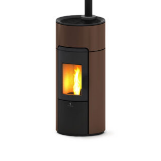 Stufa a pellet ermetica ventilata con controllo Wi-Fi, braciere autopulente e ventilatore superiore disattivabile. Ideale per riscaldare ambienti...