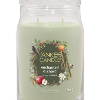 Candela profumata Yankee Candle Enchanted Orchard in giara media da 368 g con due stoppini. Fragranza fruttata e speziata con note di mela...