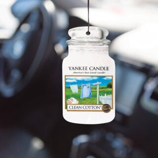 Profumatore per auto in carta/cartone impregnato con fragranza Clean Cotton. Confezione bonus da 3 pezzi per rinfrescare l'abitacolo o piccoli...